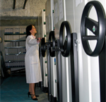 Dame classant des archives