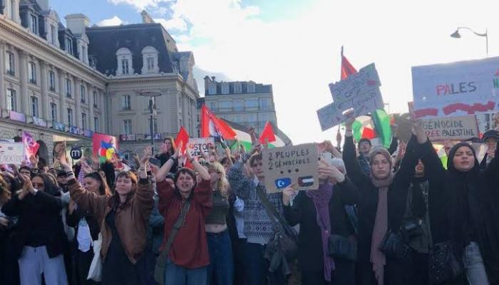 , Vidéo – France : À Rennes, des centaines de personnes ont manifesté en soutien à Gaza
