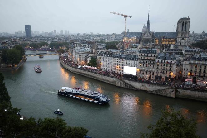 A Paris, le 26 juillet 2024, lors de la cérémonie d’ouverture des Jeux olympiques.