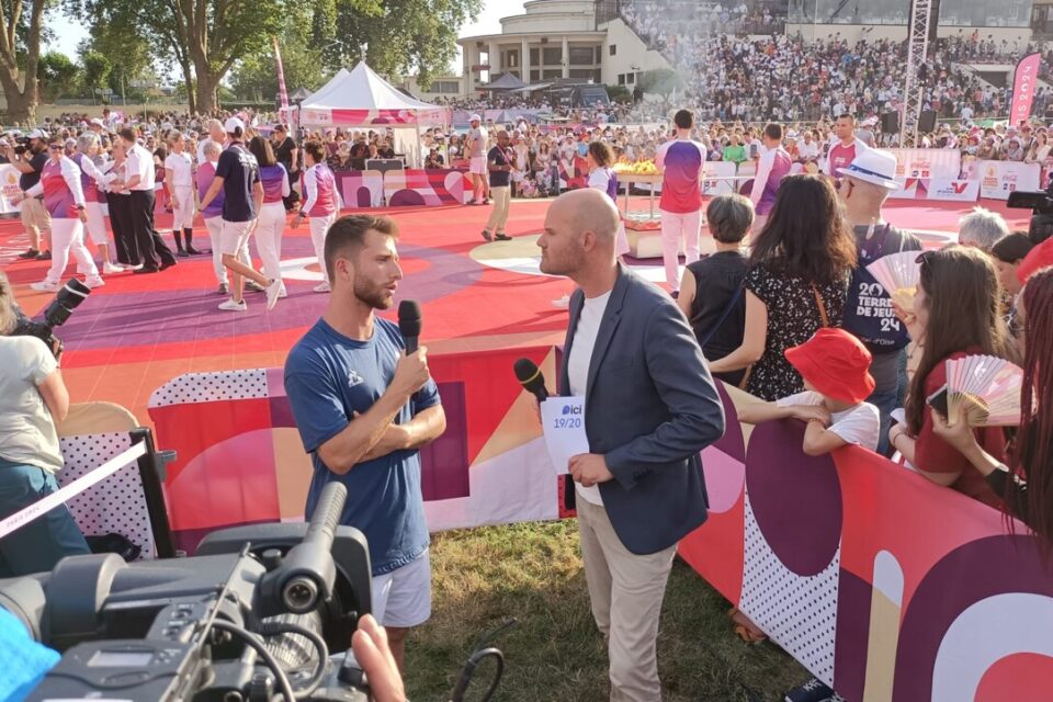 Le tennisman Corentin Moutet était présent à Soisy-sous-Montmorency ce vendredi 19 juillet 2024.