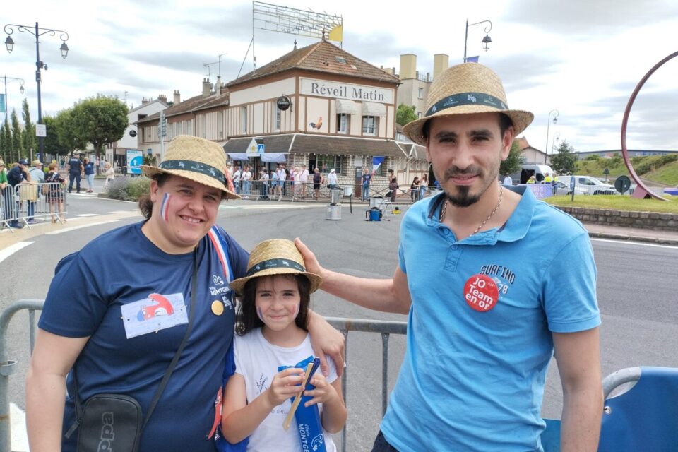 Sandra, Djilali et sa fille Alice à Montgeron
