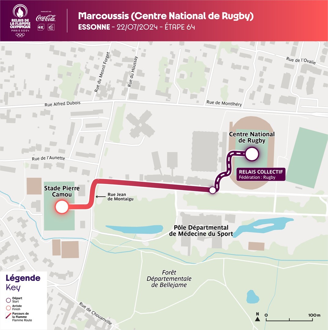 À Marcoussis, la flamme partira du Centre national de Rugby.