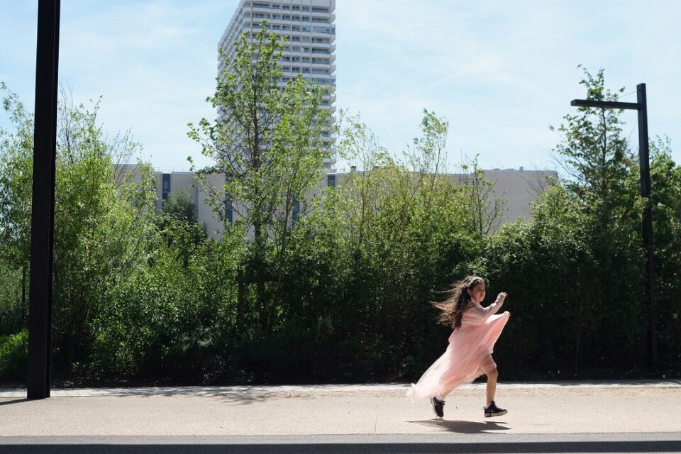 Le parc Charbon, derri&egrave;re La Porte de La Chapelle.