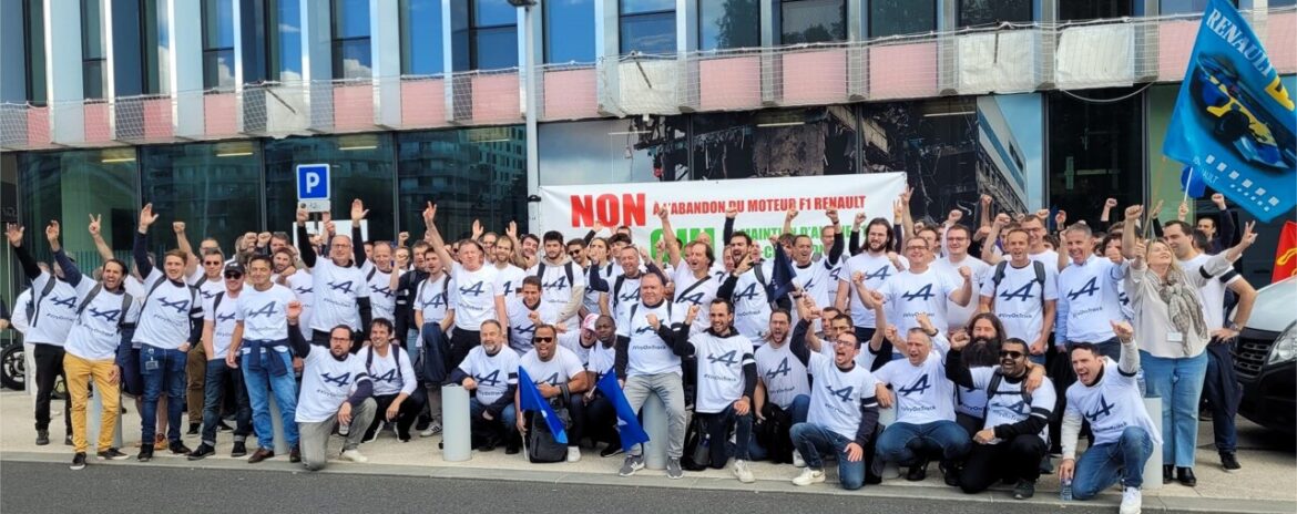 , Alpine F1 : les salariés de Viry-Châtillon manifestent devant le siège historique de Renault