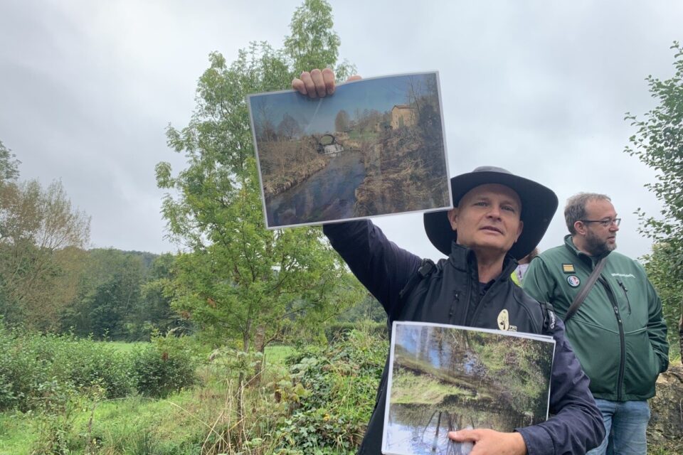 Des membres du Parc naturel régional ont expliqué les travaux de restauration et l'avant/après de La Mérantaise.