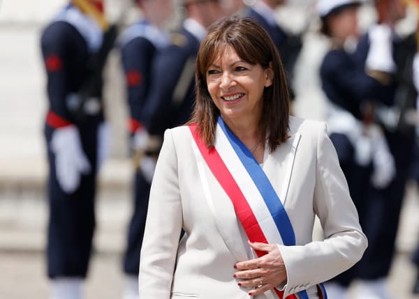 Anne Hidalgo lors des c&eacute;r&eacute;monies de comm&eacute;moration du 8 juin, le 8 juin 2024 &agrave; Paris.