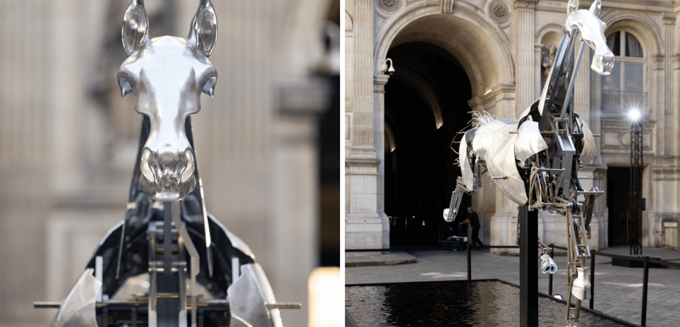 , JO 2024 : le cheval métallique de la cérémonie d’ouverture s’expose à Paris