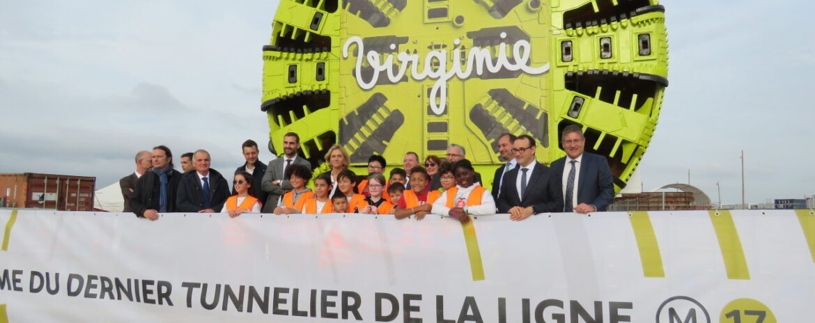 , Ligne 17 en Seine-et-Marne : le dernier tunnelier baptis&eacute; Virginie, sa mission d&eacute;butera en d&eacute;cembre