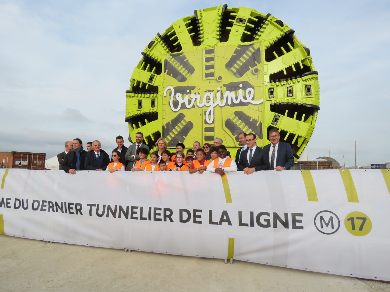 , Ligne 17 en Seine-et-Marne : le dernier tunnelier baptis&eacute; Virginie, sa mission d&eacute;butera en d&eacute;cembre
