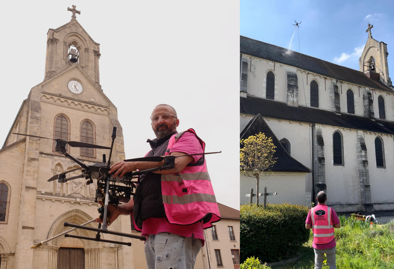 , Essonne : cette église va retrouver son visage d’antan grâce à un nettoyage… par drone