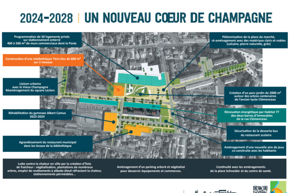 nouveau coeur de ville Champagne sur Seine