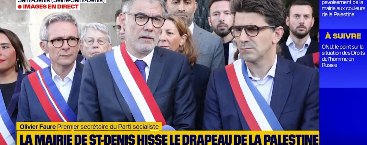 , Drapeau palestinien sur les mairies: Olivier Faure d&eacute;nonce &laquo;&nbsp;l&rsquo;ind&eacute;cence folle&nbsp;&raquo; de Bruno Retailleau
