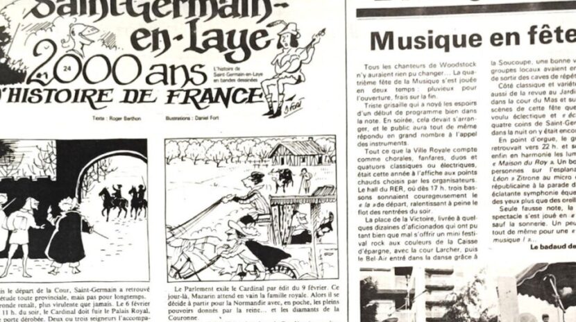 , Quarante ans plus tard, il redonne vie à la BD de son père sur l’histoire de Saint-Germain-en-Laye