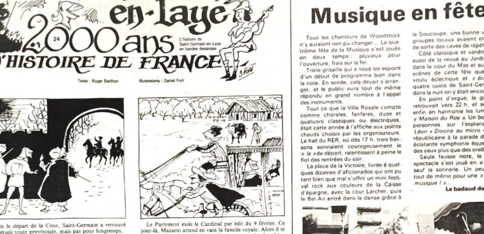 , Quarante ans plus tard, il redonne vie à la BD de son père sur l’histoire de Saint-Germain-en-Laye