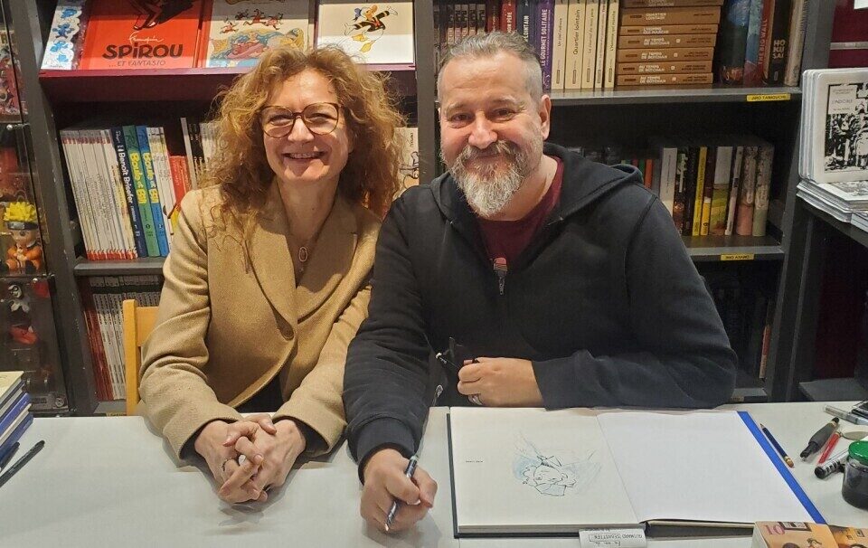 Virginie Ollagnier (scénariste) et Yan Le Pon (dessinateur), auteurs de la BD L'escadron bleu, 1945
