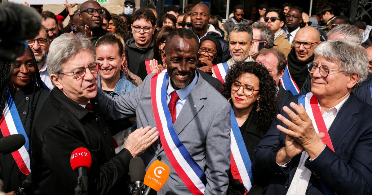 , Seine-Saint-Denis Plusieurs milliers de personnes r&eacute;unies &agrave; Saint-Denis contre le racisme, en soutien &agrave; Bally Bagayoko